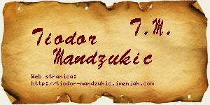 Tiodor Mandžukić vizit kartica